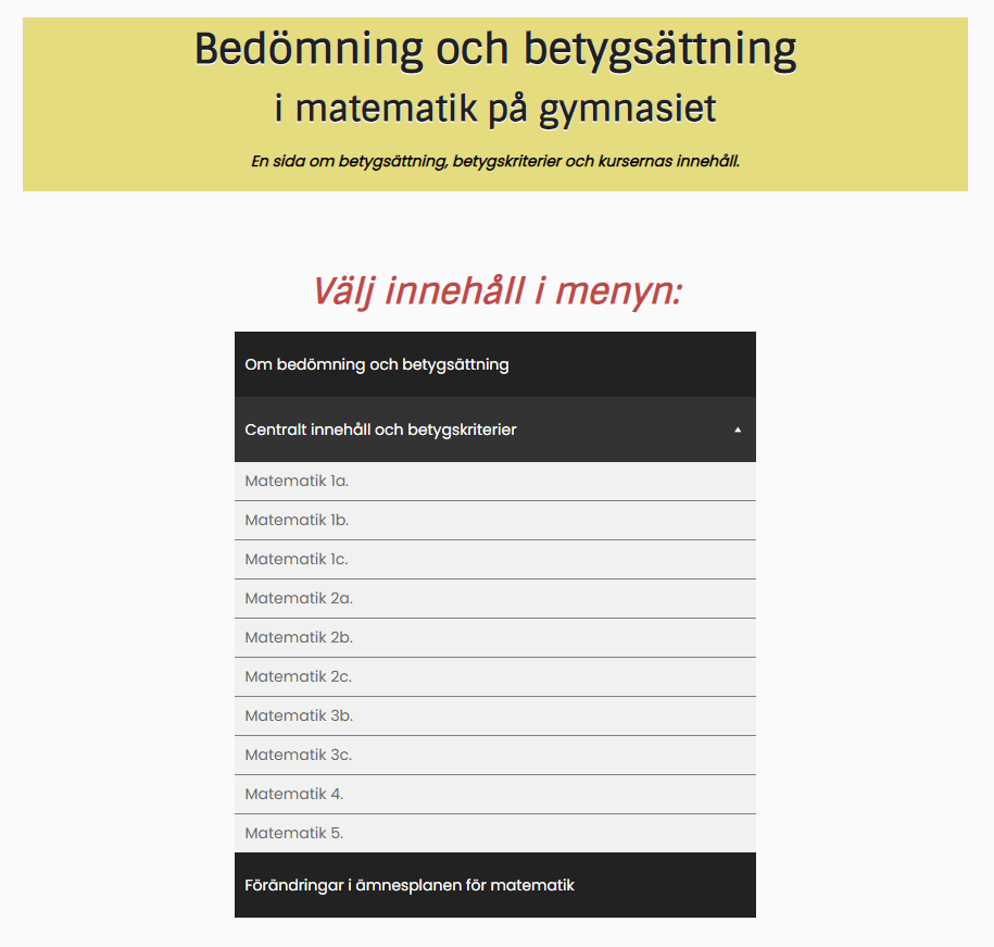 Bedömning Och Betygsättning I Matematik På Gymnasiet : Vidma ...